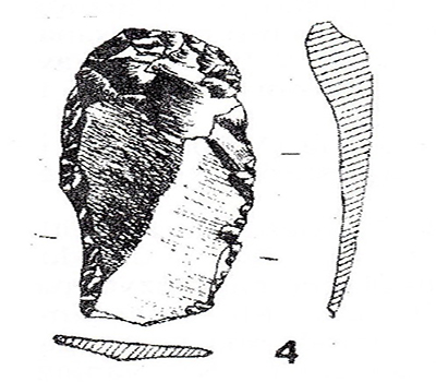 sl.5. Kremeni predmet iz kasnog paleolitika(kultura gravettien), lokacija Krševanje polje